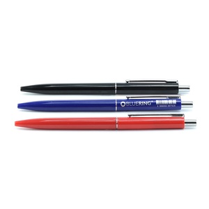 Golyóstoll BLUERING Z3, nyomógombos, fém klipszes, piros