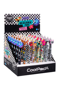 Golyóstoll, COLORINO CoolPack Girls II, radírozható, kék íráskép