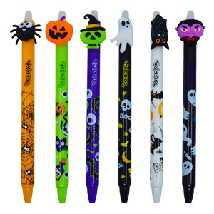Golyóstoll, COLORINO Halloween radírozható, kék íráskép