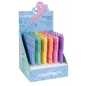 Golyóstoll, COLORINO CoolPack Pastel, radírozható, kék íráskép