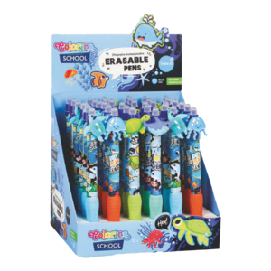 Golyóstoll, COLORINO, kupakos, radírozható, kék írás, Sea Animals,
