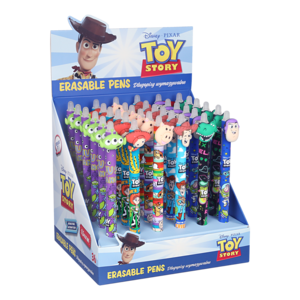 Golyóstoll, COLORINO Toy Story nyomógombos, radírozható, kék íráskép