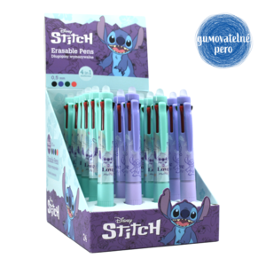 Golyóstoll, COLORINO Stitch Pastel, radírozható, 4 színű, 2 minta,