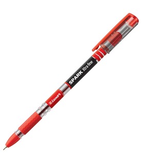 Golyóstoll LUXOR Spark Xtra fine, kupakos, gumírozott, 0,5 mm, piros