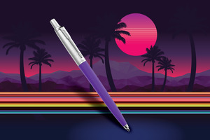 Golyóstoll PARKER Royal Jotter Retro Wave '80-s, 2 db, piros/lila,