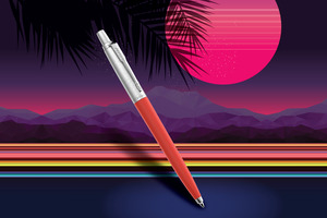Golyóstoll PARKER Royal Jotter Retro Wave '80-s, 2 db, piros/lila,