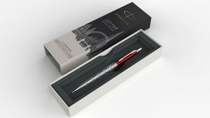 Golyóstoll PARKER Royal Jotter London, ezüst klipsz, piros, 2025827,
