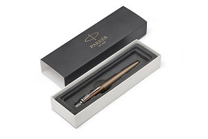 Golyóstoll PARKER Royal Jotter Premium, Carlisle barna csíkos, ezüst