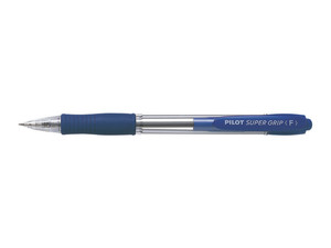 Golyóstoll PILOT Super Grip F, nyomógombos, 0,22 mm, kék