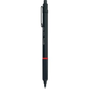Golyóstoll ROTRING Rapid Pro, fémtestű, nyomógombos, 1 mm, fekete