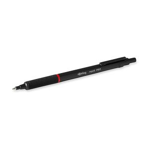 Golyóstoll ROTRING Rapid Pro, fémtestű, nyomógombos, 1 mm, fekete
