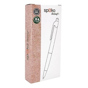 Golyóstoll SPOKO 0112 ReLeaf, nyomógombos, kék írás, kék test,