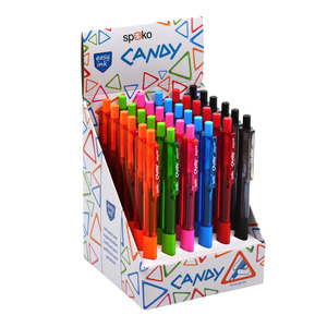 Golyóstoll SPOKO S0162 Candy, nyomógombos, háromszögletű, 6 színben