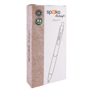 Golyóstoll SPOKO 0111 ReLeaf Fruity, nyomógombos, kék írás, vegyes,