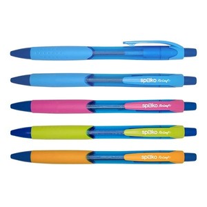 Golyóstoll SPOKO 0116 ReLeaf Aqua, nyomógombos, kék írás, vegyes