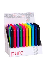 Golyóstoll SPOKO 0118 Pure, nyomógombos, 9 vegyes színben