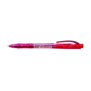 Golyóstoll STABILO Liner 308, nyomógombos, 0,38 mm, piros
