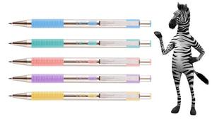 Golyóstoll ZEBRA F-301, nyomógombos, 0,7 mm, pasztell kék