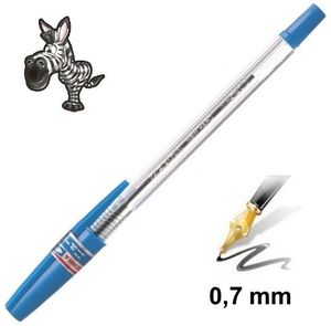 Golyóstoll ZEBRA N-5200, kupakos, műanyagtestű, 0,7 mm, kék