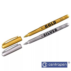 Lakkfilc CENTROPEN 2690, kúpos, 1,5-3 mm, ezüst