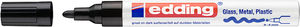 Lakkfilc EDDING 750, kúpos, 2-4 mm, fémtest, fekete