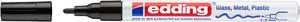 Lakkfilc EDDING 751, kúpos, 1-2 mm, fémtest, fekete