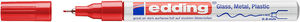 Lakkfilc EDDING 780, kúpos, 0,8 mm, fémtest, piros