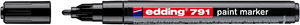 Lakkfilc EDDING 791, kúpos, 1-2 mm, műanyagtestű, fekete