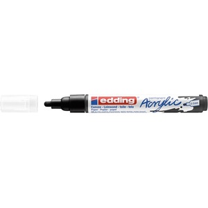 Akril marker, EDDING 5100, M (2-3 mm), fekete (901)
