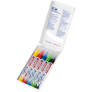 Akril marker, EDDING 5100/5, M (2-3 mm), Basic, 5 db-os készlet