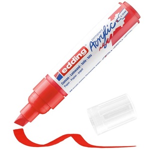 Akril marker, EDDING 5000, B (5-10 mm), piros (902)
