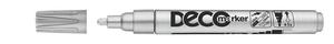 Lakkfilc ICO DecoMarker, kúpos, 2-4 mm, műanyagtestű, ezüst