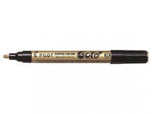 Lakkfilc PILOT Super Color, fémtestű, kerek, 2 mm, arany
