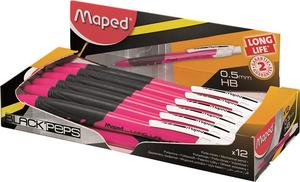 Nyomósirón 0,5 mm, MAPED Long Life, műanyag, rózsaszín