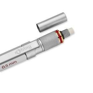 Nyomósiron 0,5 mm, ROTRING 800 + hybrid + érintőceruza, fémtestű ezüst