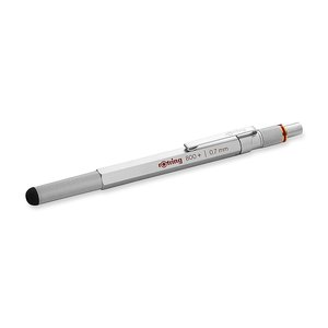 Nyomósiron 0,7 mm, ROTRING 800 + hybrid + érintőceruza, fémtestű ezüst