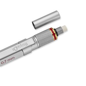 Nyomósiron 0,7 mm, ROTRING 800 + hybrid + érintőceruza, fémtestű ezüst