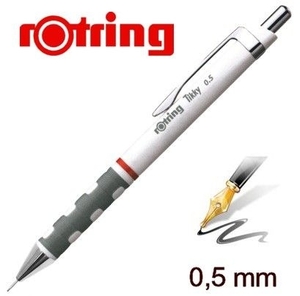 Nyomósiron 0,5 mm, ROTRING Tikky III, műanyag testű, fehér