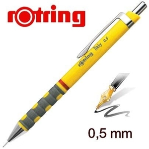 Nyomósiron 0,5 mm, ROTRING Tikky III, műanyag testű, sárga