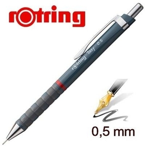 Nyomósiron 0,5 mm, ROTRING Tikky III, műanyag testű, sötétszürke