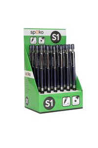 Nyomósiron 0,5 mm, SPOKO 0131, S1, fém klipszes, displayben, antracit