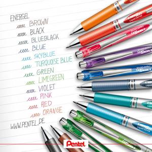 Rollertoll PENTEL BL77-NX EnerGel, nyomógombos, 0,35 mm, szürke