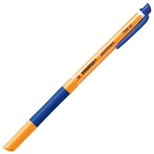 Rollertoll STABILO PointVisco, 0,5 mm, sárga műanyagtest, kék