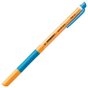 Rollertoll STABILO PointVisco, 0,5 mm, sárga műanyagtest, türkiz