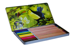 Színes ceruza 12 db, COLORINO Artist, fémdobozos, natúr kerek, 12 szín