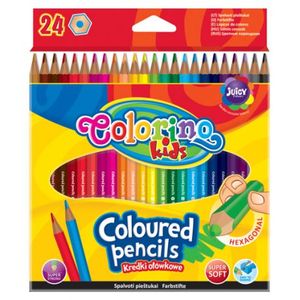 Színes ceruza 24 db, COLORINO hexagonal, hatszögletű, 24 szín