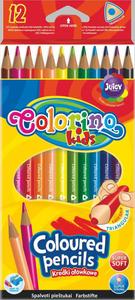 Színes ceruza 12 db, COLORINO Kids Trio, háromszögletű, 12 szín