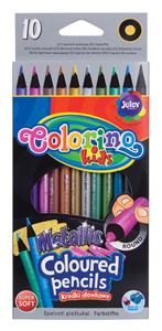 Színes ceruza 10 db, COLORINO Kids Metallic, kerek, 10 metál színben