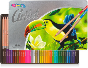 Színes ceruza 36 db, COLORINO Artist, fémdobozos, kerek, 36 szín