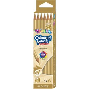 Színes ceruza, COLORINO Kids, háromszögletű, arany